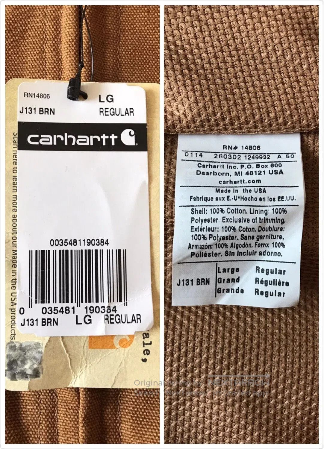Carhartt 125th Anniversary Carhartt J131 Jacket. Size US L / EU 52-54 / 3 - 9 Thumbnail