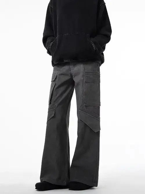 Jean Vintage washed multi-pocket cargo jeans Size US 32 / EU 48 - 3 Thumbnail