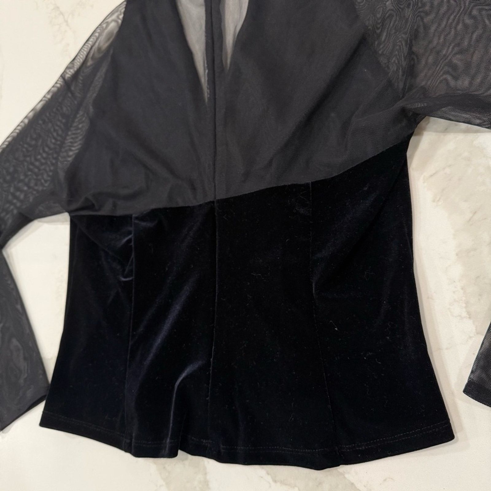 Vintage Vintage J.R. Nites By Caliendo Velvet Sexy Mesh Top Womens 8 Size M / US 6-8 / IT 42-44 - 11 Thumbnail