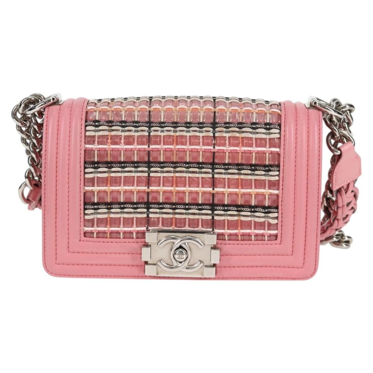 Chanel Chanel Boy Flap Bag Woven PVC with Lambskin Size ONE SIZE - 1 Thumbnail