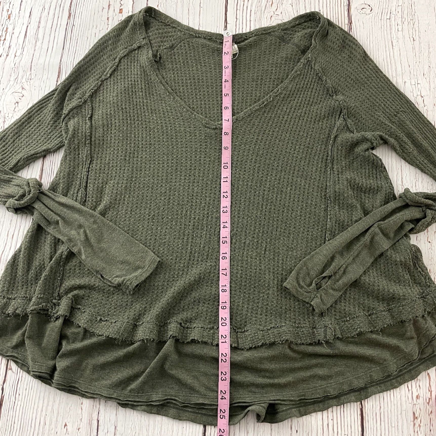 Vintage VINTAGE We The Free Long Sleeve Boho Flowy Top Women's XS Green Size XS / US 0-2 / IT 36-38 - 3 Thumbnail