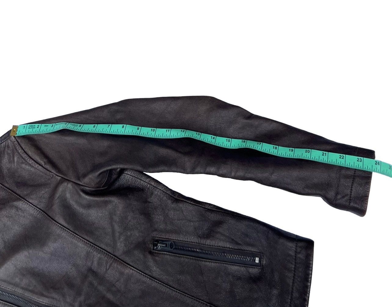Katharine Hamnett London HAMNETT Nehru Collar Goat Skin Fade Patina Leather Jacket Size US S / EU 44-46 / 1 - 4 Thumbnail