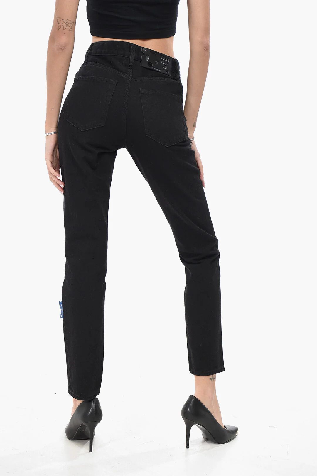Off-White og1mm0426 Skinny Fit Jeans in Black Size 26" / US 2 / IT 38 - 2 Thumbnail