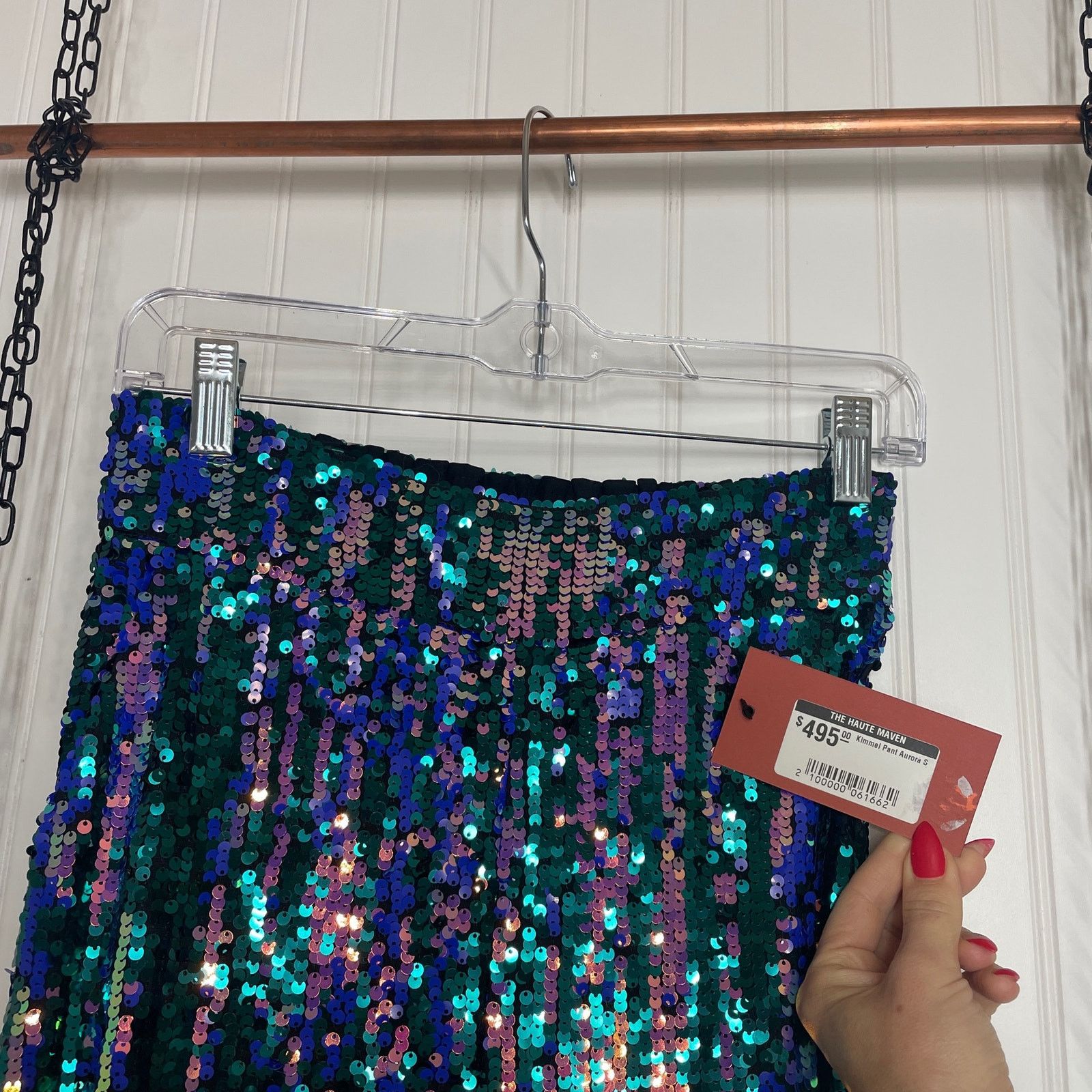 ALIX NYC NWT Alix NYC High Waisted Sequin Kimmel Pants Sz S Size 27" / US 4 / IT 40 - 4 Thumbnail