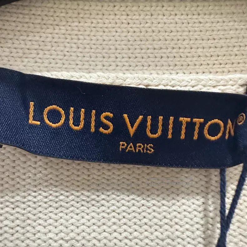 Louis Vuitton Louis Vuitton Tyler Signature Cream Intarsia Knit Cardigan Size US XL / EU 56 / 4 - 3 Thumbnail