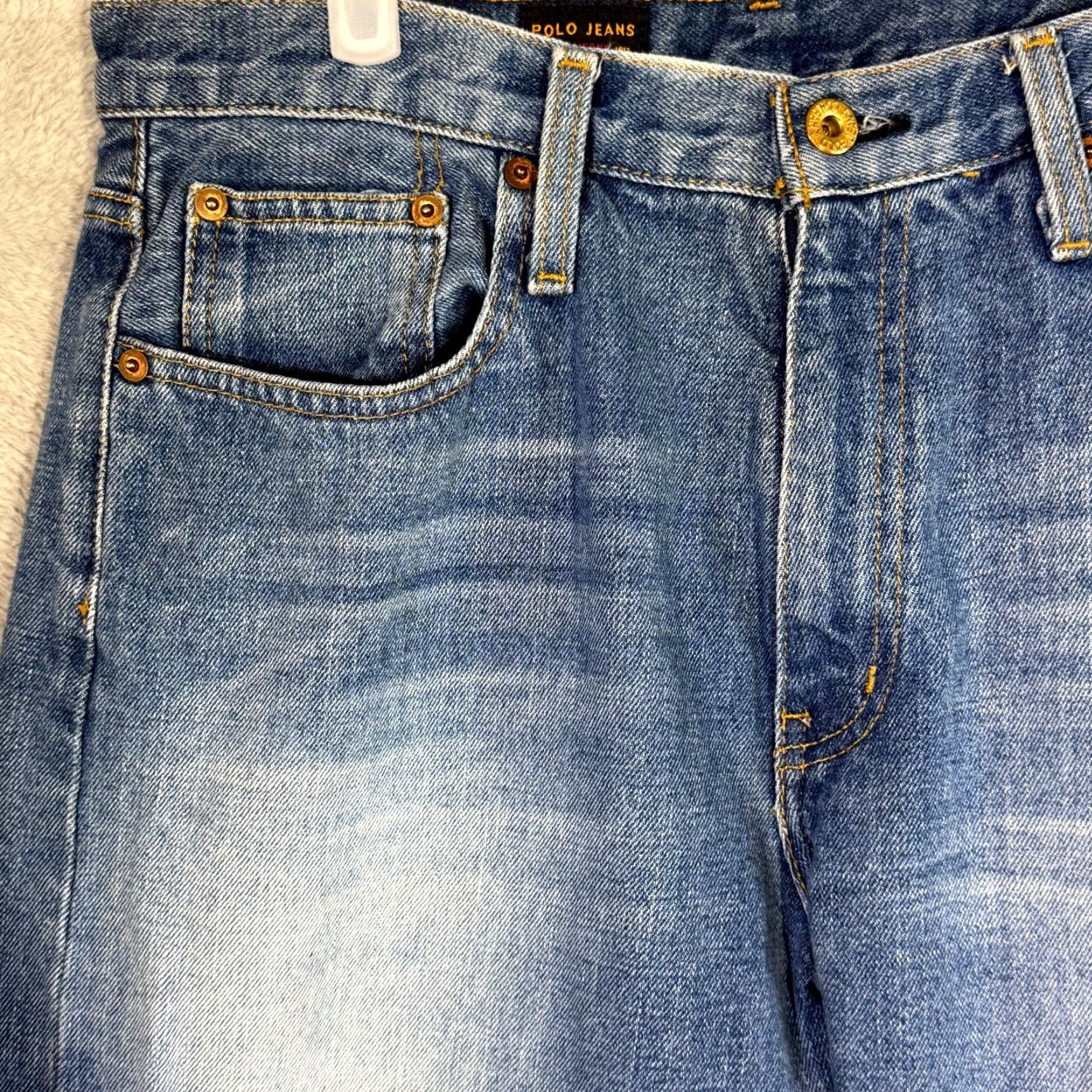 Polo Ralph Lauren VINTAGE Ralph Lauren Jeans Men’s 32x32 Denim 100% Cotton Mid-Rise Straight Leg Jeans Mens Size US 32 / EU 48 - 3 Thumbnail