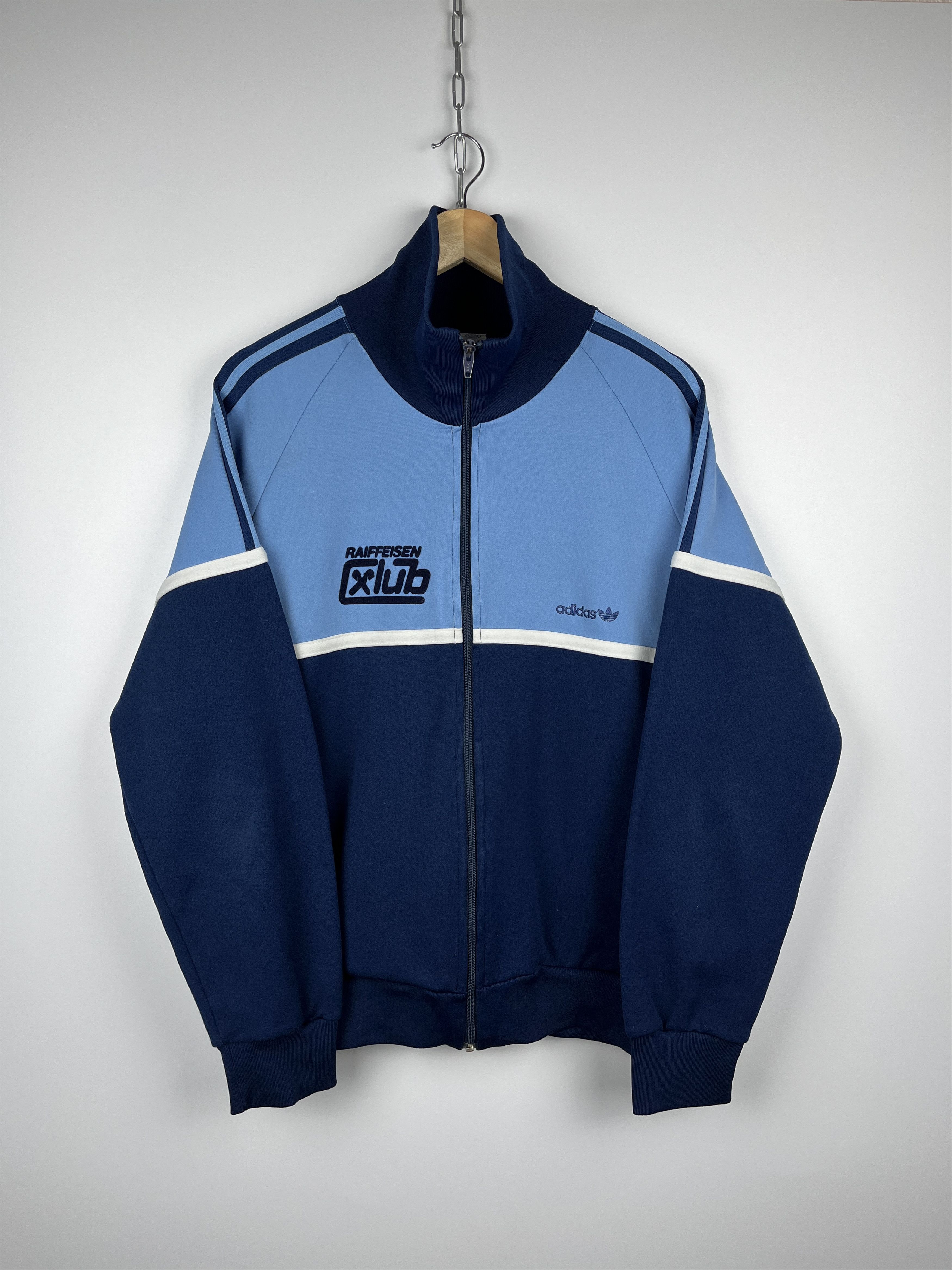 Adidas × Vintage 80's Adidas Vintage Track Jacket Tracksuit Top Made in Korea Size US L / EU 52-54 / 3 - 12 Thumbnail