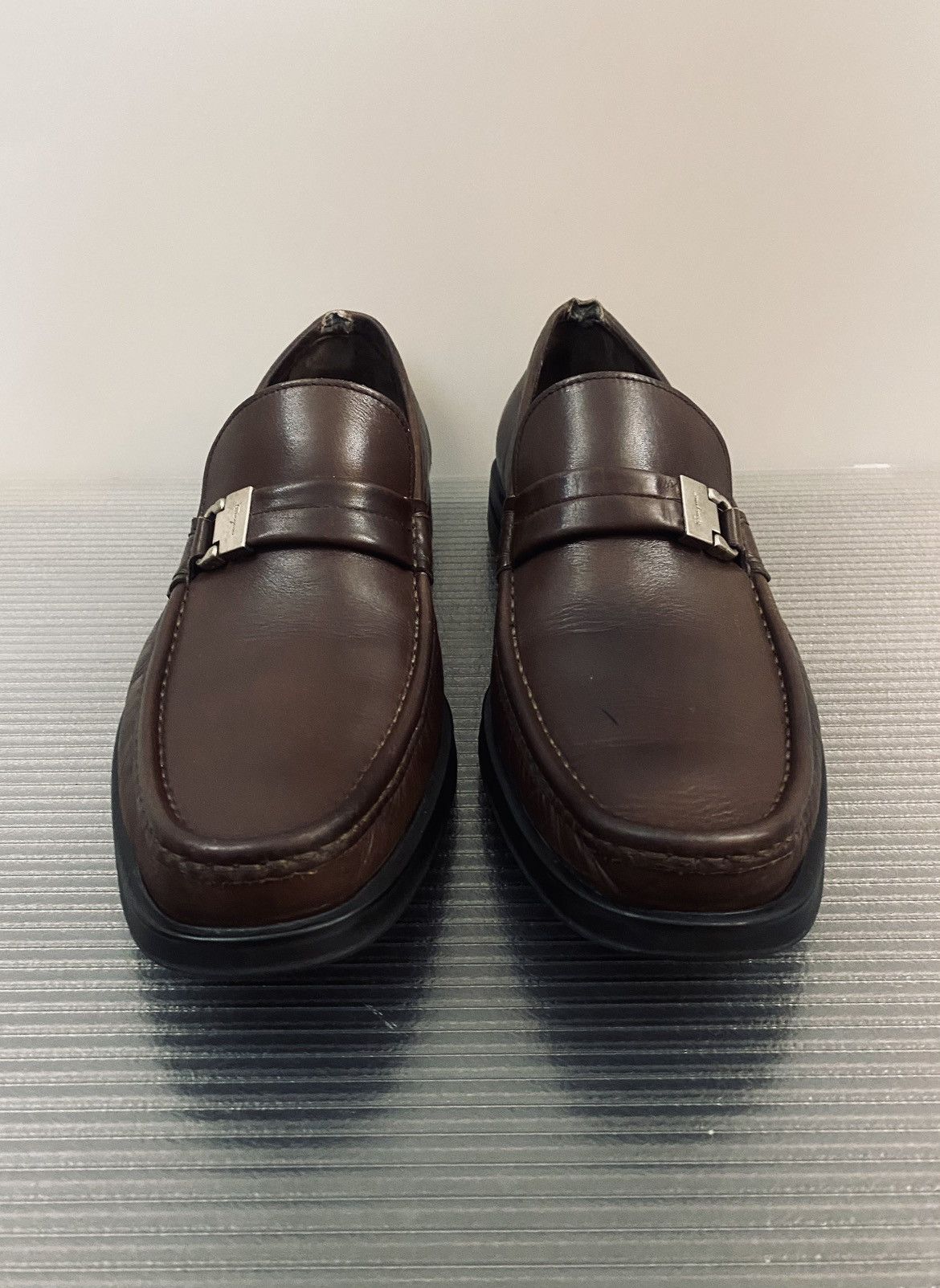 Salvatore Ferragamo Ferragamo 🇮🇹 dk brown leather gancini buckled loafer 9.5 NEW Size US 9.5 / EU 42-43 - 5 Thumbnail