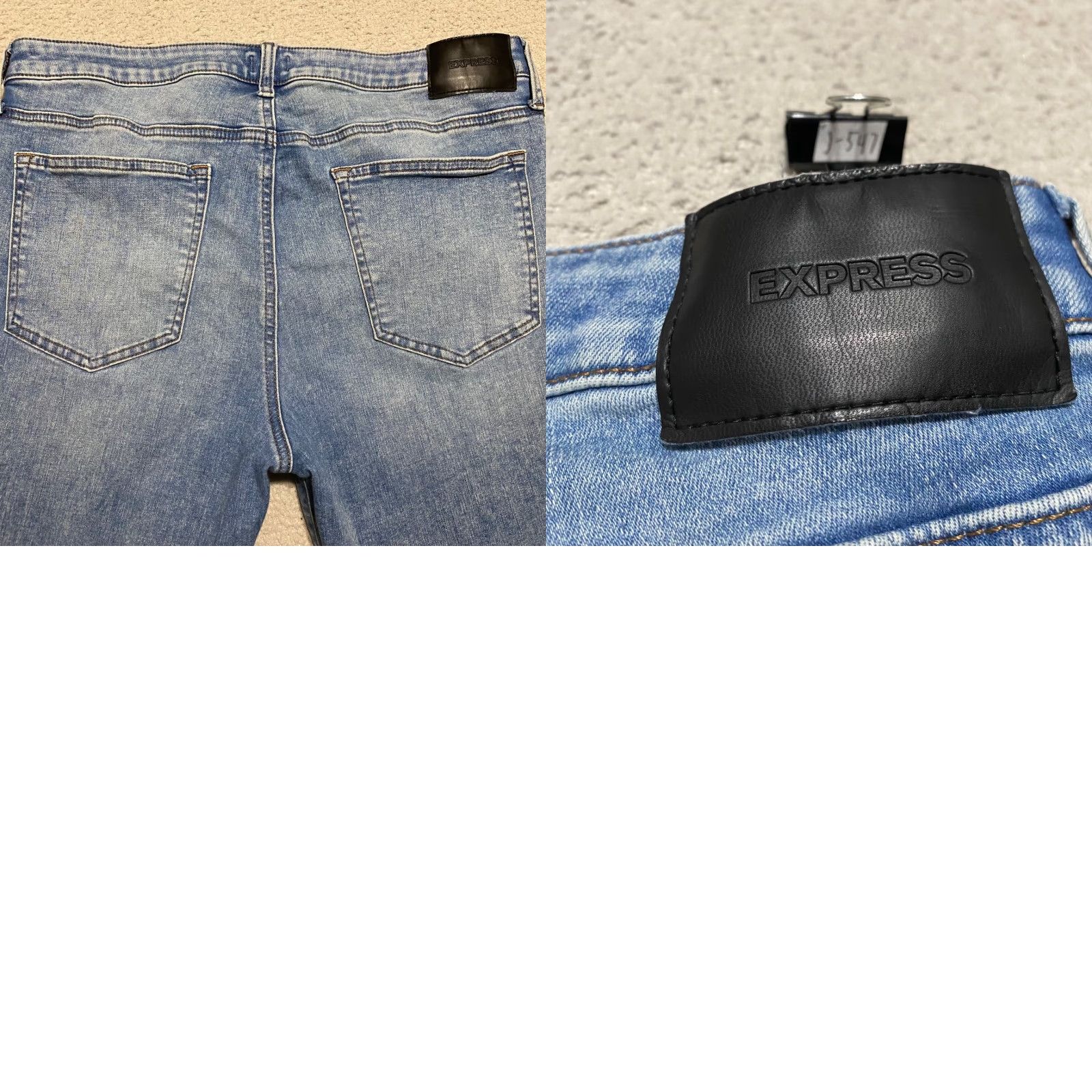 Express Express Jeans Slim Straight Men 36x30 Blue Denim Medium Wash Stretch Pockets 5-Pocket Design Vintage No Size US 36 / EU 52 - 9 Thumbnail