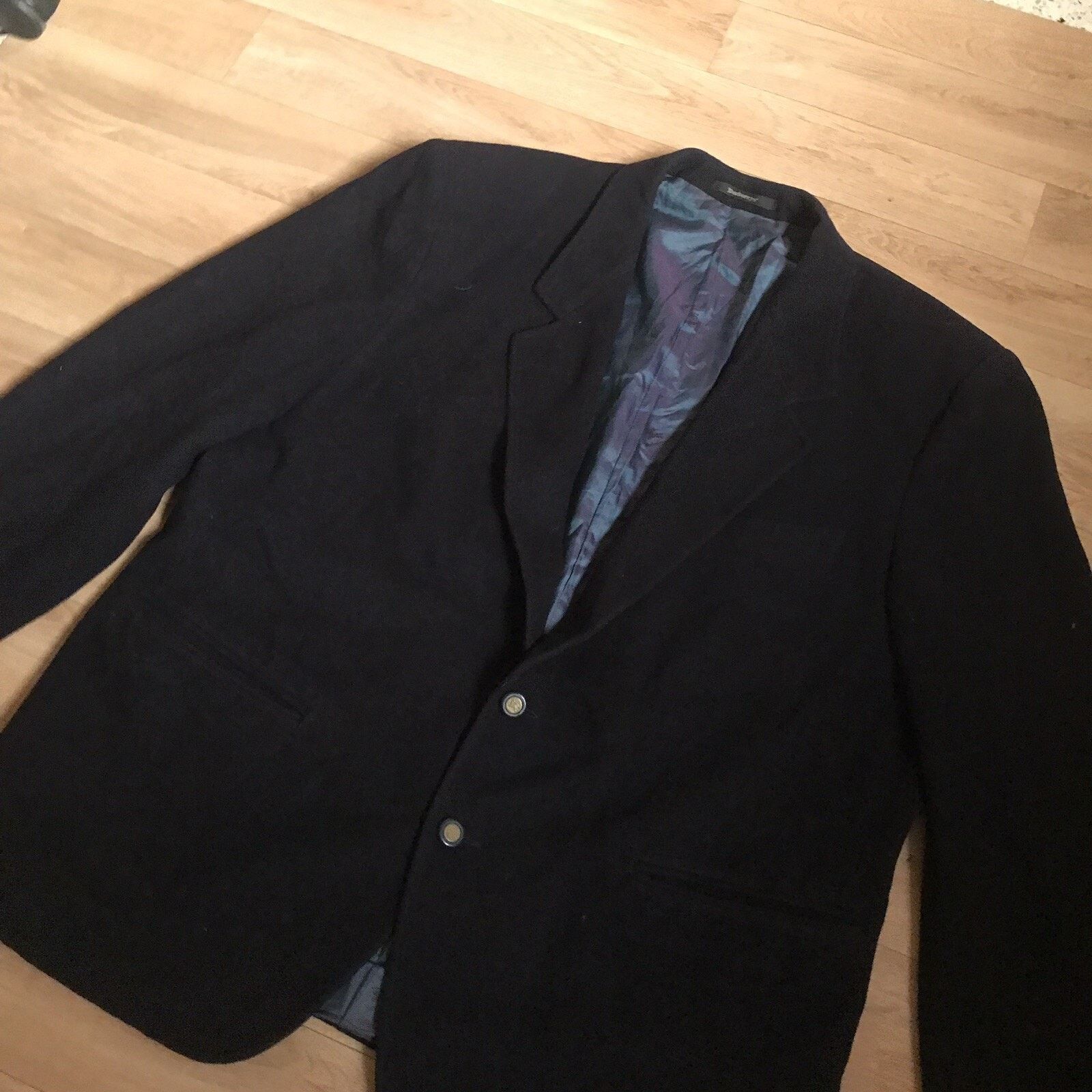 Burberry VINTAGE Burberry coat blazer wool cashmere men’s blue navy Size US L / EU 52-54 / 3 - 2 Thumbnail