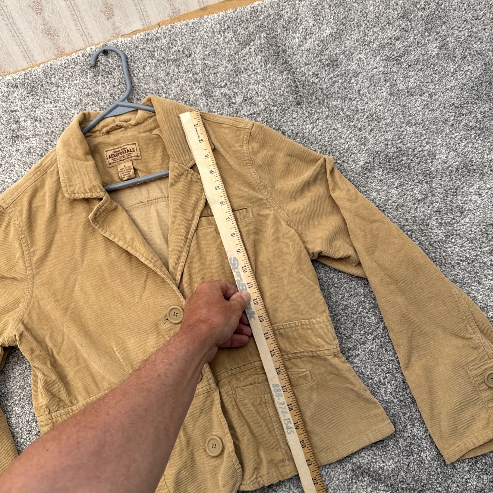 Vintage VINTAGE Aeropostale Corduroy Blazer Womens L Workwear Jacket Utility Retro Jacket Pockets Brown 90s/00s Womens Size L / US 10 / IT 46 - 2 Thumbnail