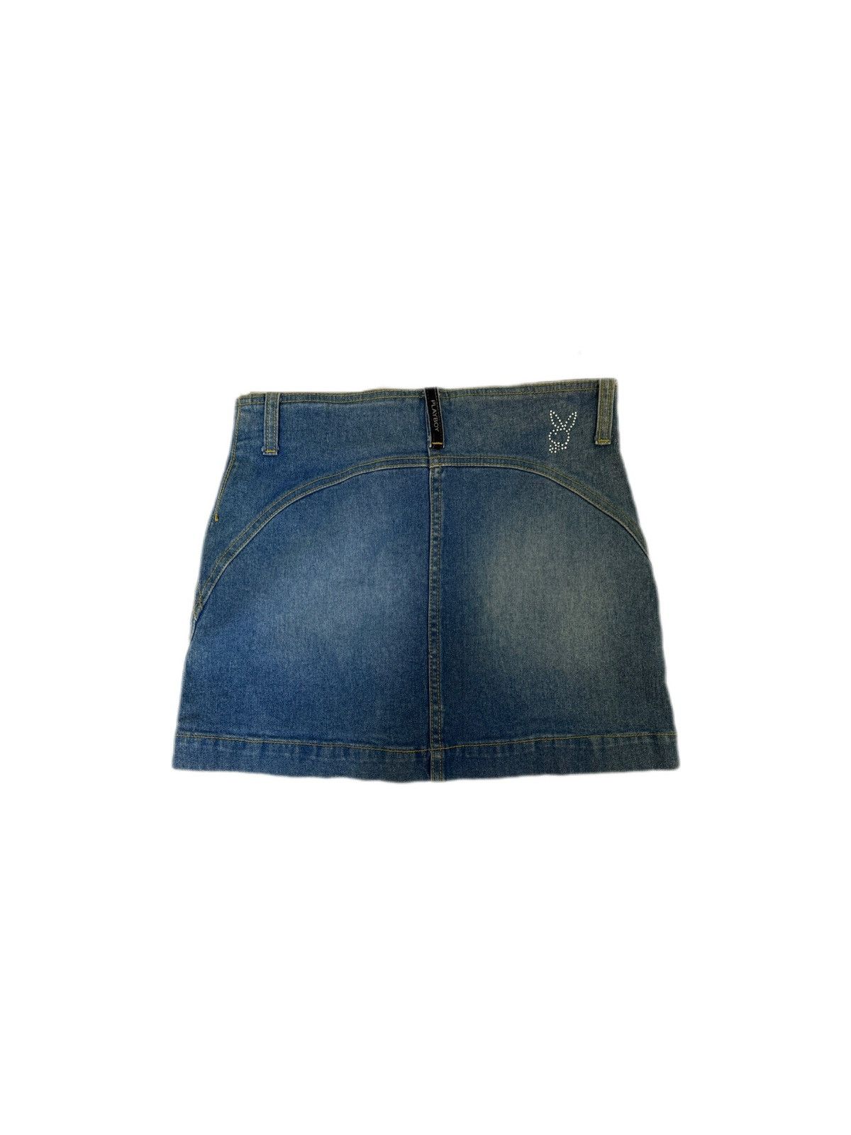 Playboy × Vintage Vintage Playboy Blue denim Mini Skirt Size 26" / US 2 / IT 38 - 1 Thumbnail