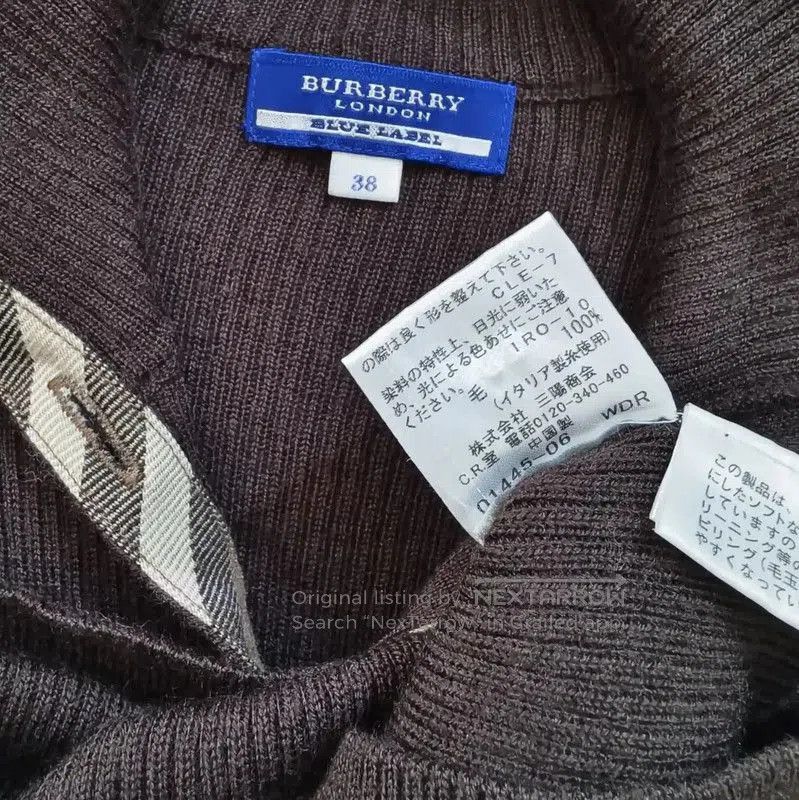 Burberry Burberry Brown Wool Long Sleeve Sweater. Size M / US 6-8 / IT 42-44 - 7 Thumbnail