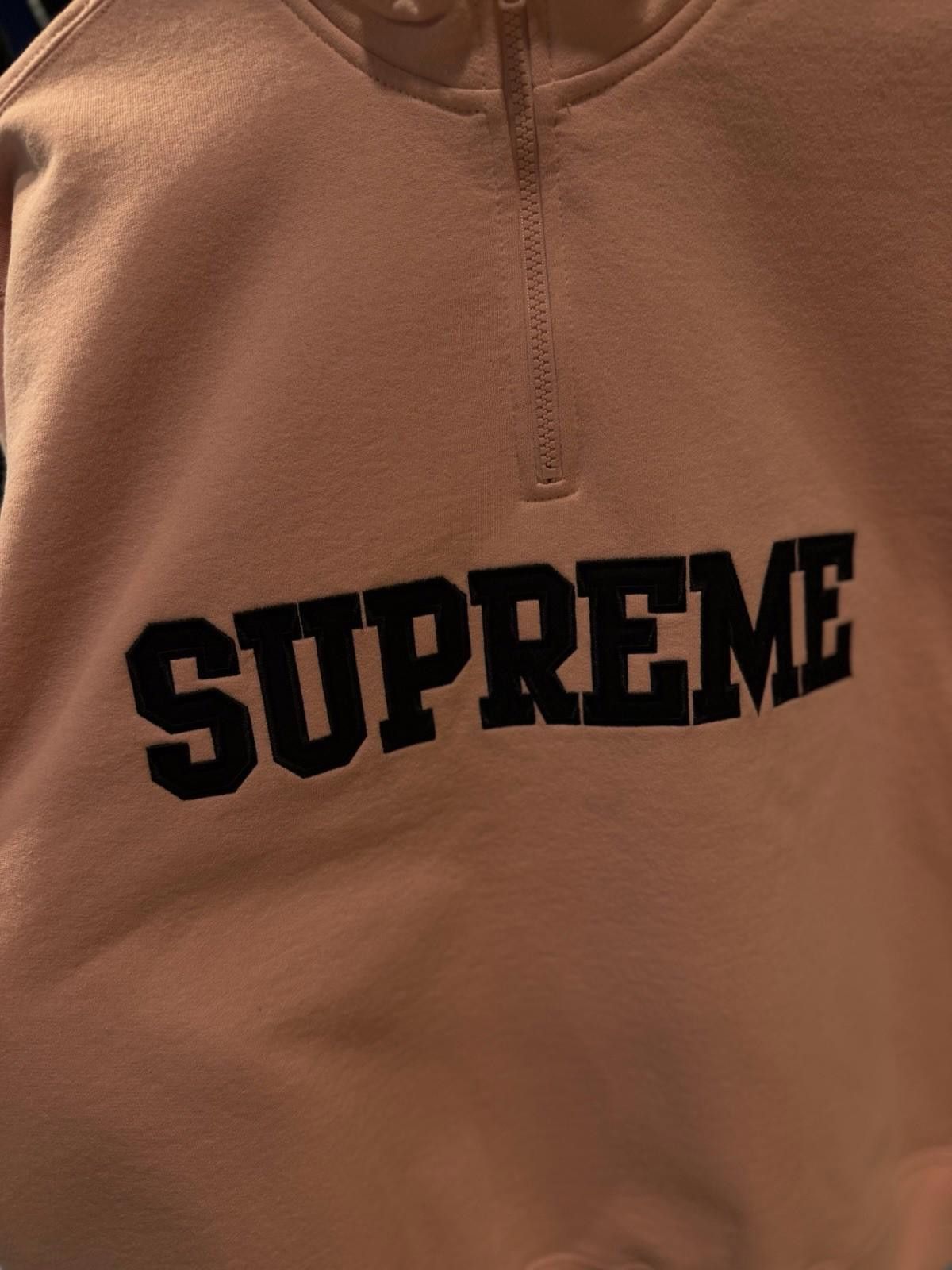 Supreme Supreme Shop Flag Half Zip Pullover Light Pink London (M) Size US M / EU 48-50 / 2 - 3 Thumbnail