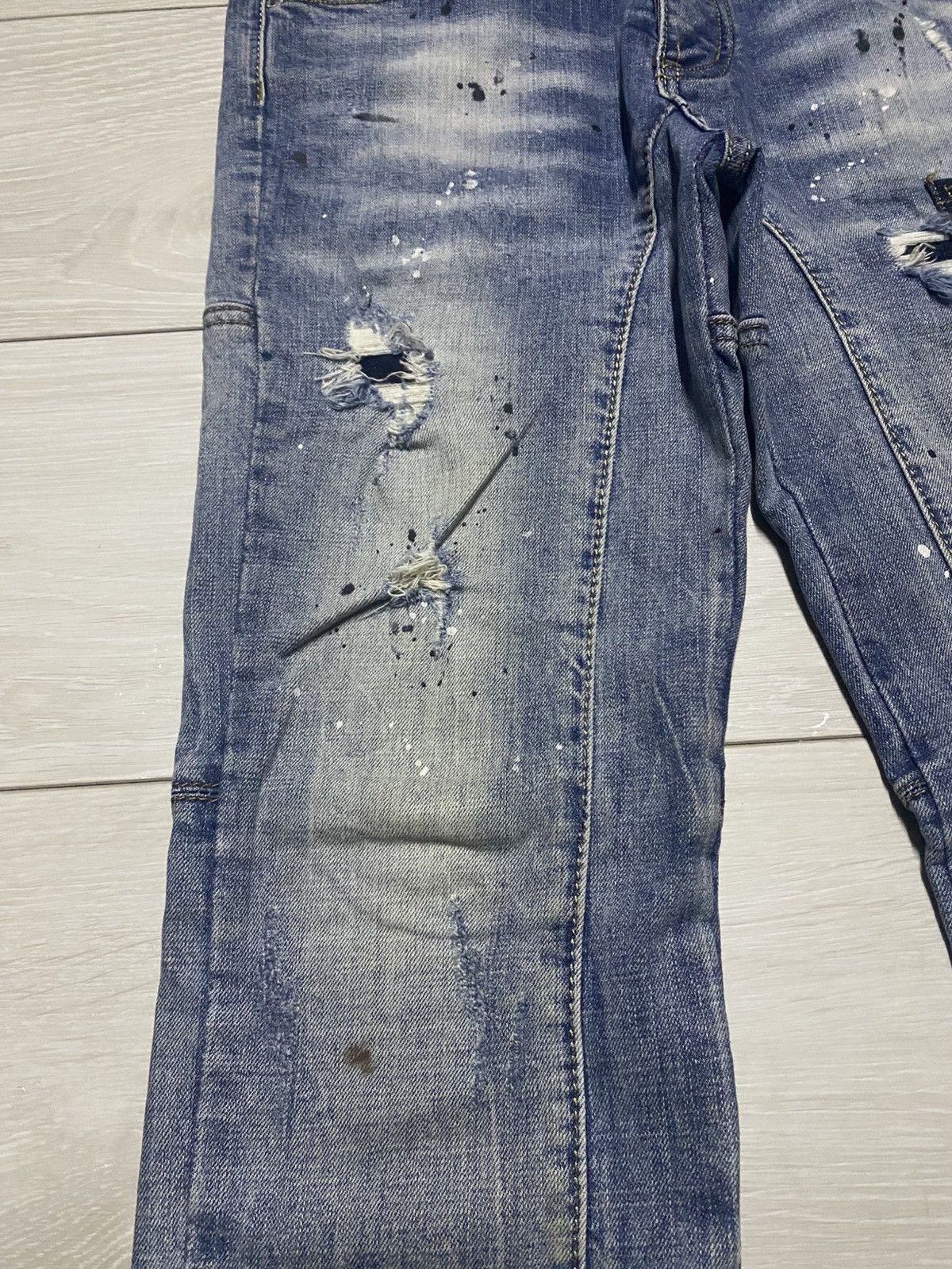 Dsquared2 Vintage DSquared Patches Distressed Amiri Style Skinny Jeans Size US 30 / EU 46 - 7 Thumbnail