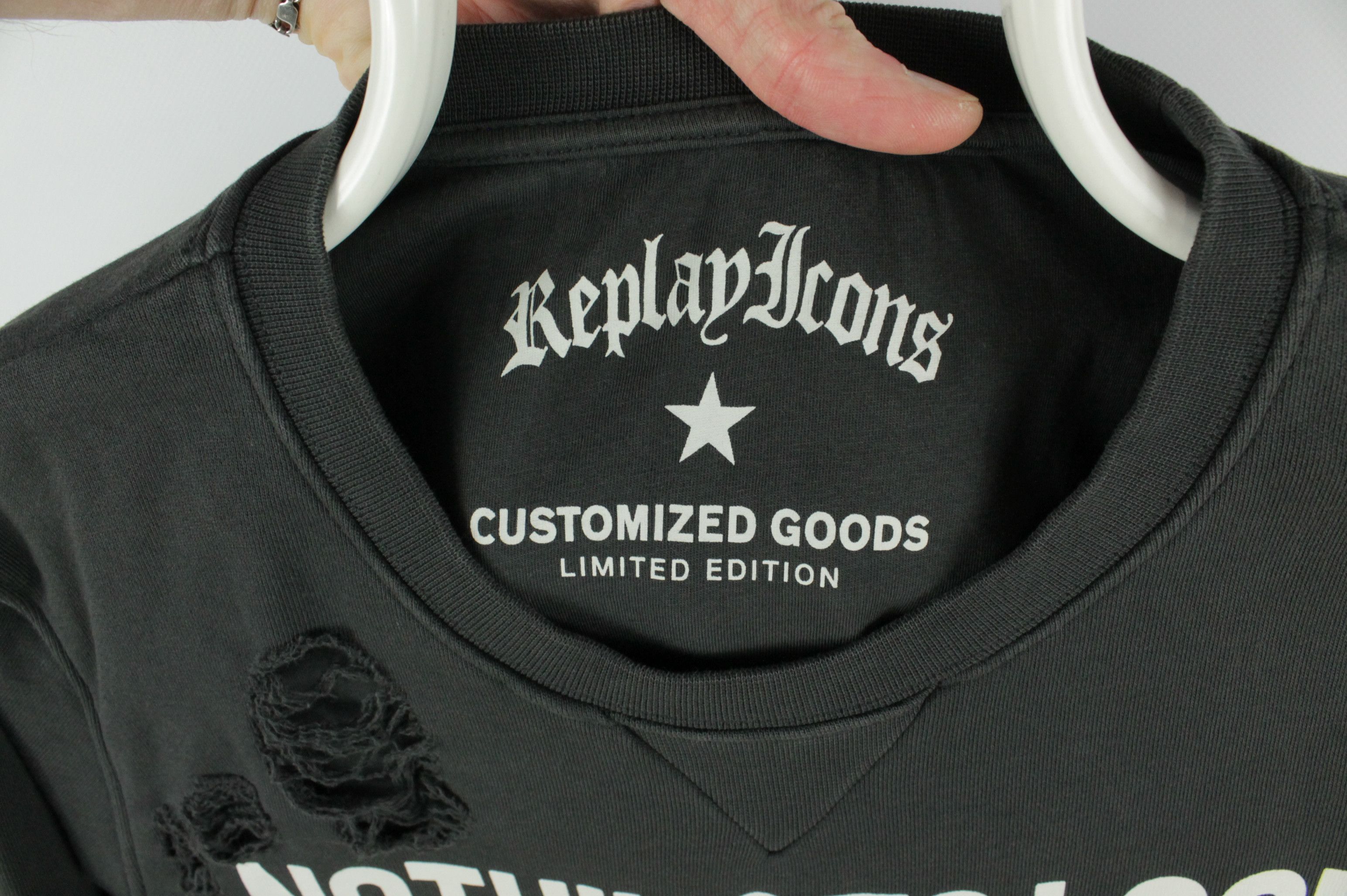 Replay Replay Limited Edition Ripped Patched Crewneck Sweatshirt Size US L / EU 52-54 / 3 - 3 Thumbnail