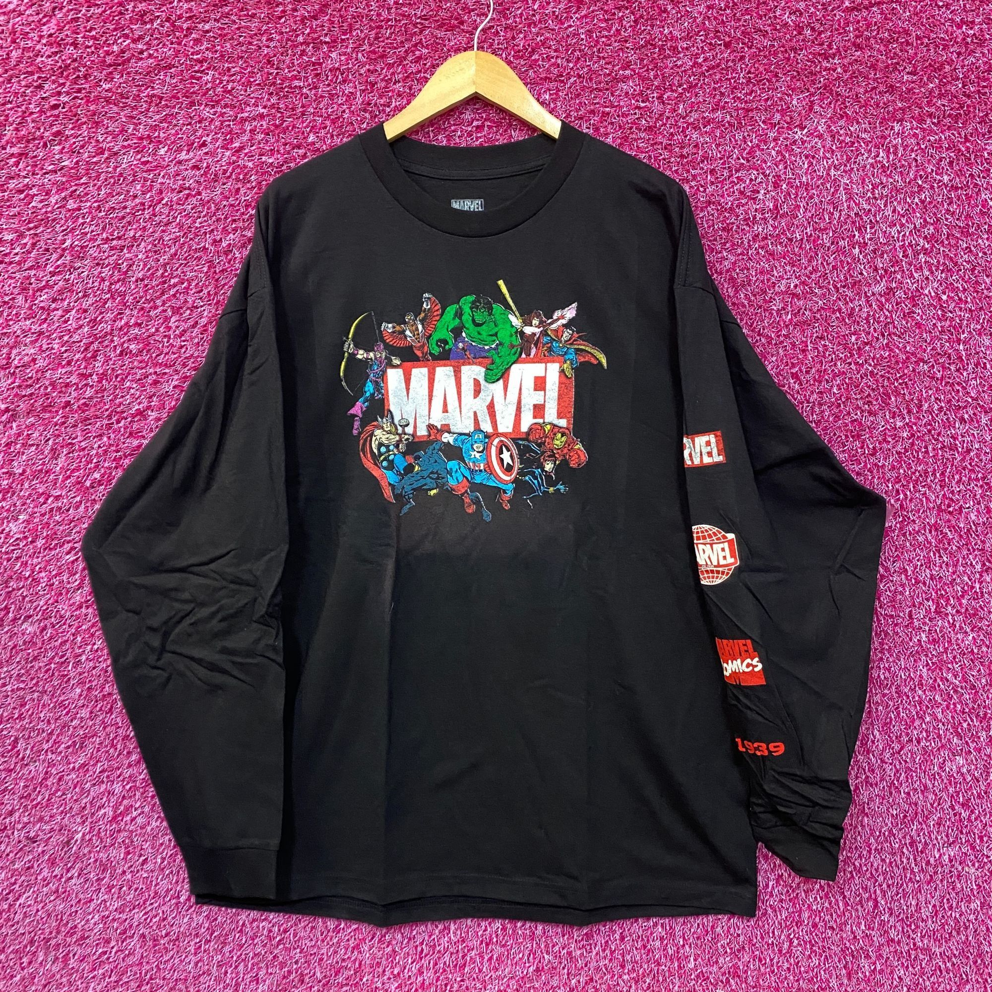 Marvel Comics Marvel Avengers Characters Marvel Logo Long Sleeve T-Shirt X Size US XL / EU 56 / 4 - 1 Thumbnail