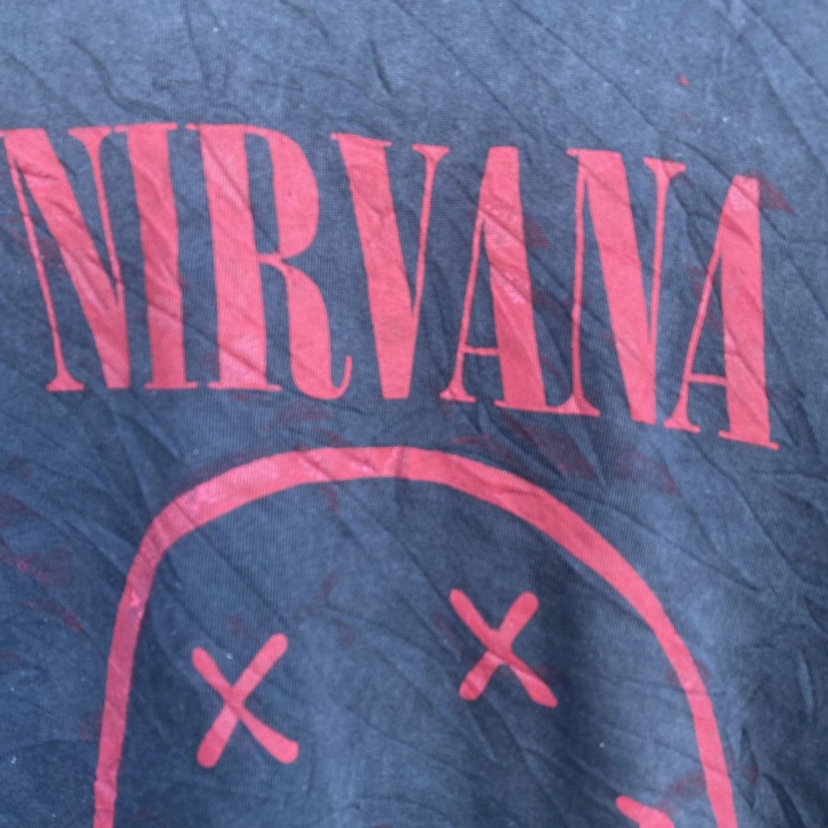 Band Tees × Nirvana × Vintage Nirvana Rare Vintage sun faded Paint A1 Size US XL / EU 56 / 4 - 4 Thumbnail