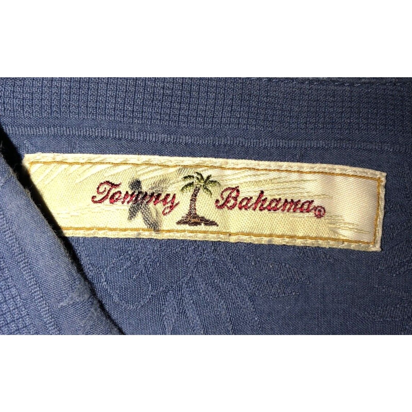Tommy Bahama Tommy Bahama Mens Hawaiian Shirt Large Blue Silk Aloha Short Sleeve 90s Vintage Size US L / EU 52-54 / 3 - 5 Thumbnail