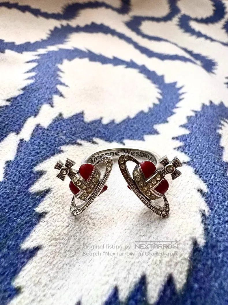 Vivienne Westwood Vivienne Westwood Gemini red love ring Size ONE SIZE - 1 Thumbnail
