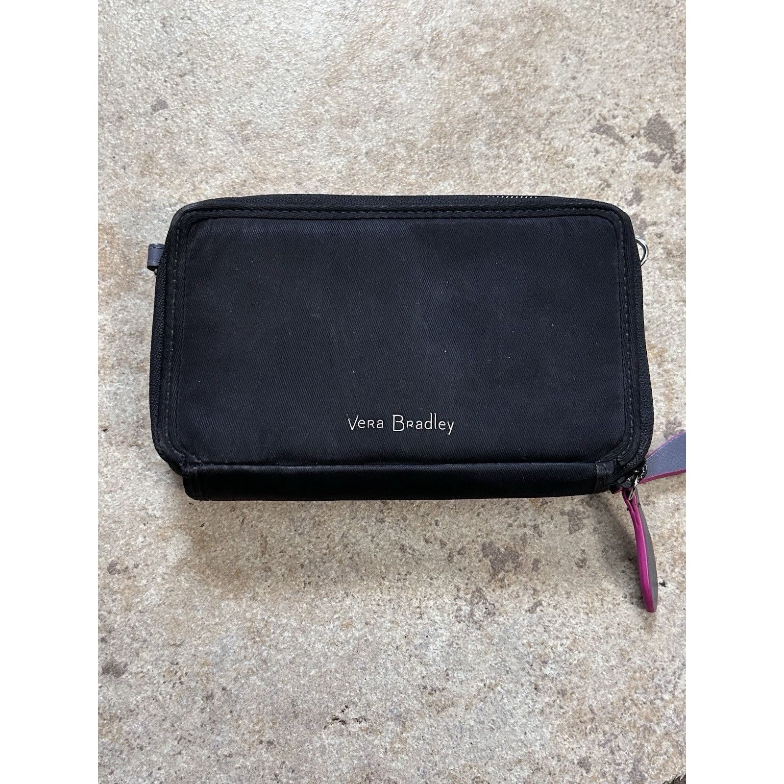 Vera Bradley vera bradley wallet zip around Black Pink Interior RFID Size ONE SIZE - 1 Thumbnail