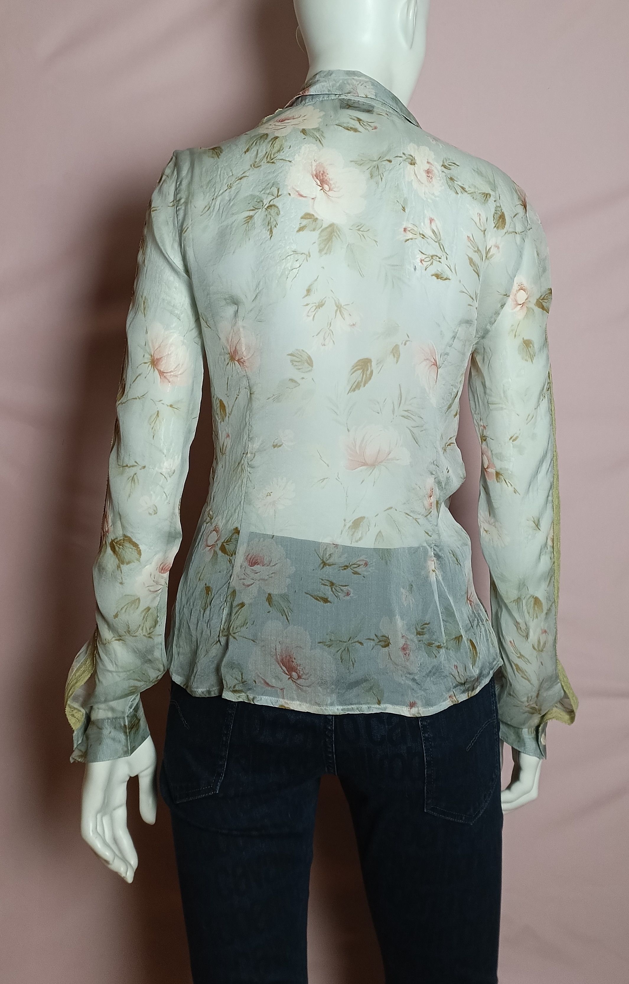 Dolce & Gabbana Dolce & Gabbana Silk Floral Print Mesh Detail Size M / US 6-8 / IT 42-44 - 3 Thumbnail