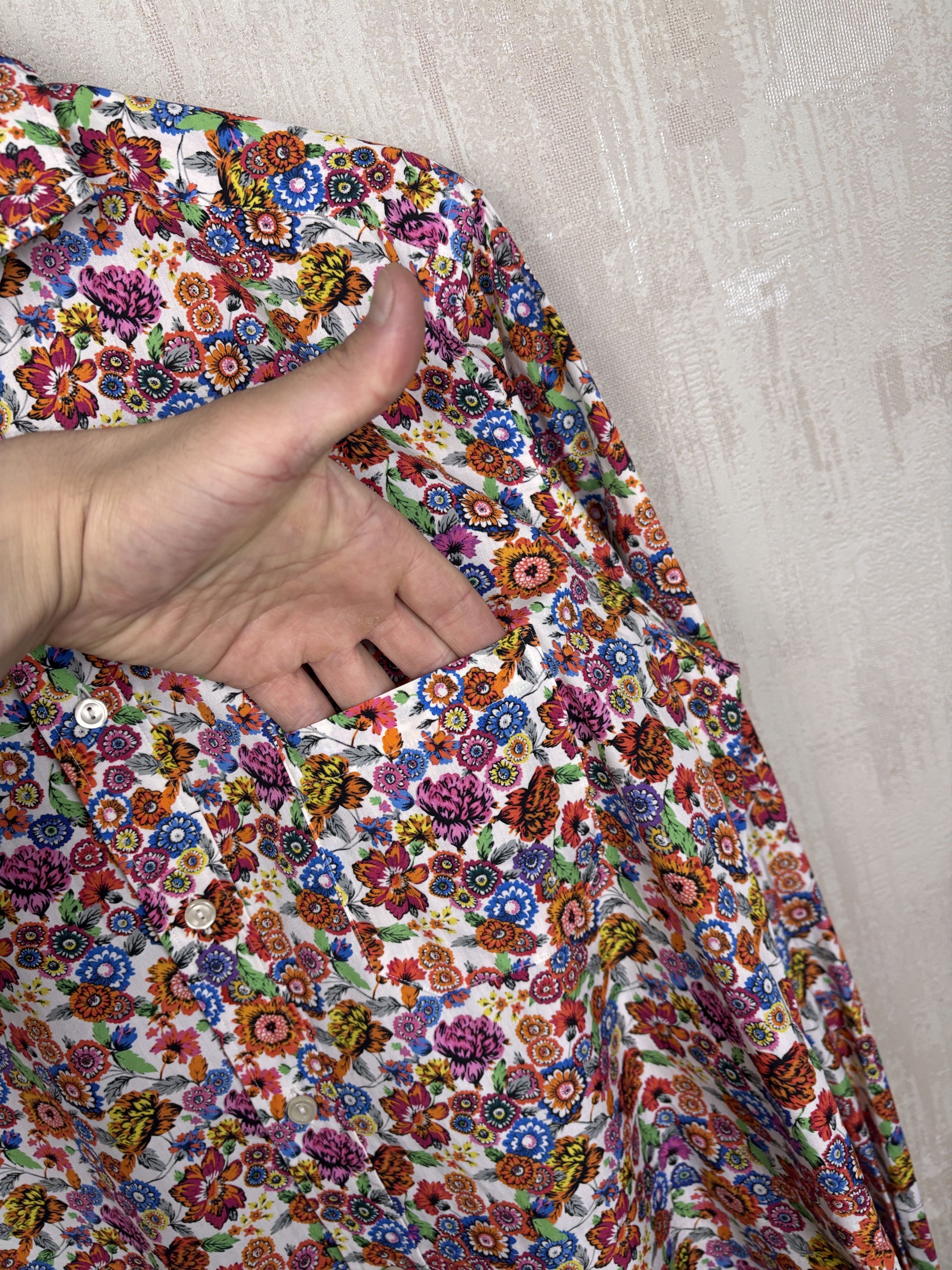 Eton Mint! Eton Floral Dress Shirt Sz 40 / M / 15 (3/4) Slim Fit Size US M / EU 48-50 / 2 - 6 Thumbnail