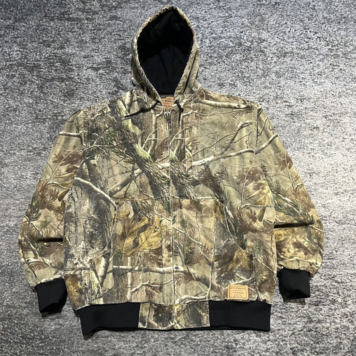 Levi's Vintage Levi Strauss Camo Hooded Jacket Canvas Workwear Size US M / EU 48-50 / 2 - 3 Thumbnail