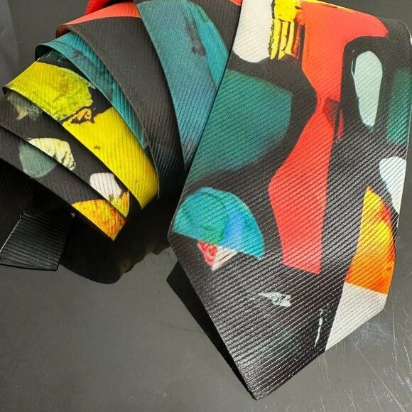 Handmade Modernist Tie Retro Designer Menswear Tie Necktie Mid Centur Size ONE SIZE - 3 Thumbnail