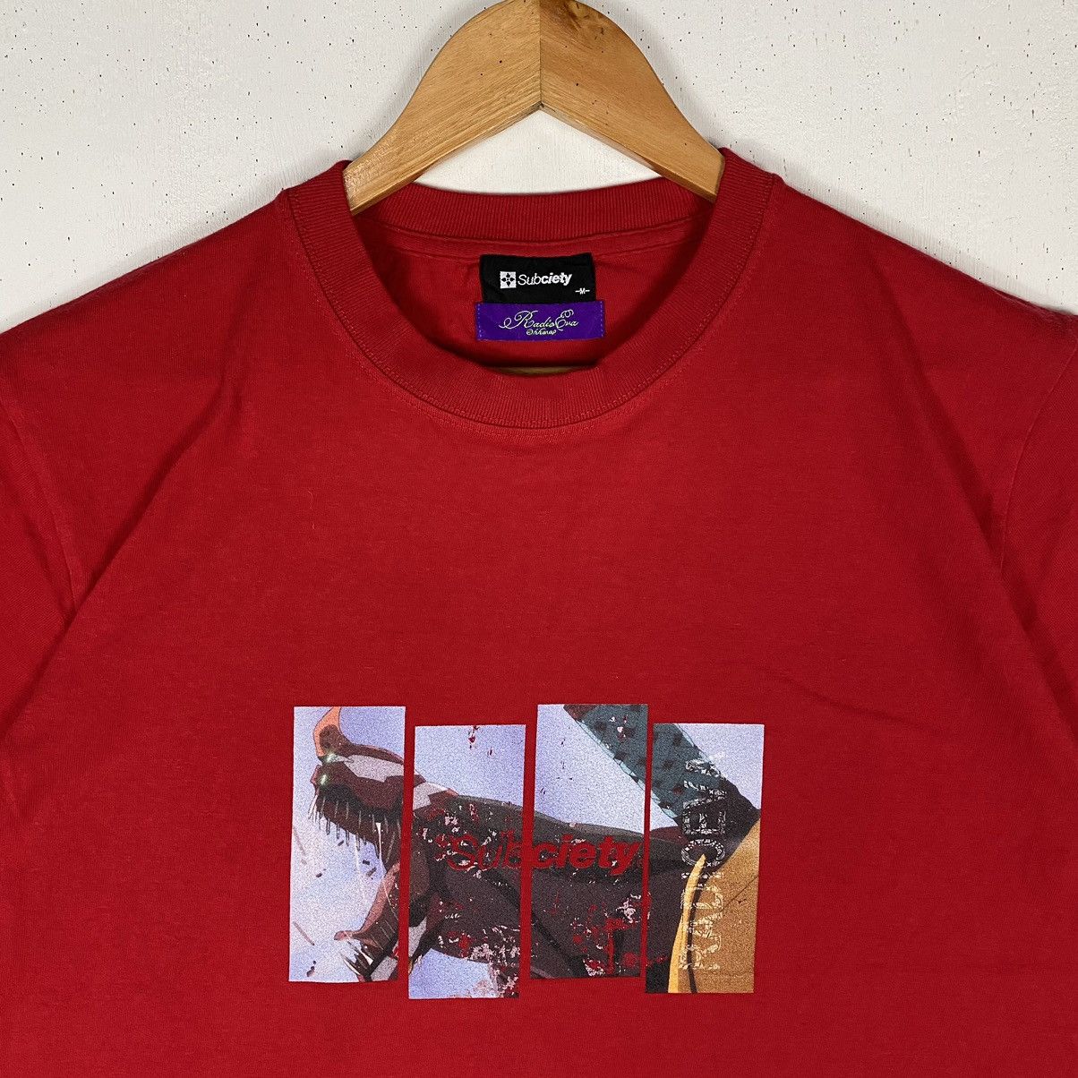 Japanese Brand SUBCIETY x RADIO EVA EVANGELION UNIT 02 ANIME TEE Size US M / EU 48-50 / 2 - 3 Thumbnail