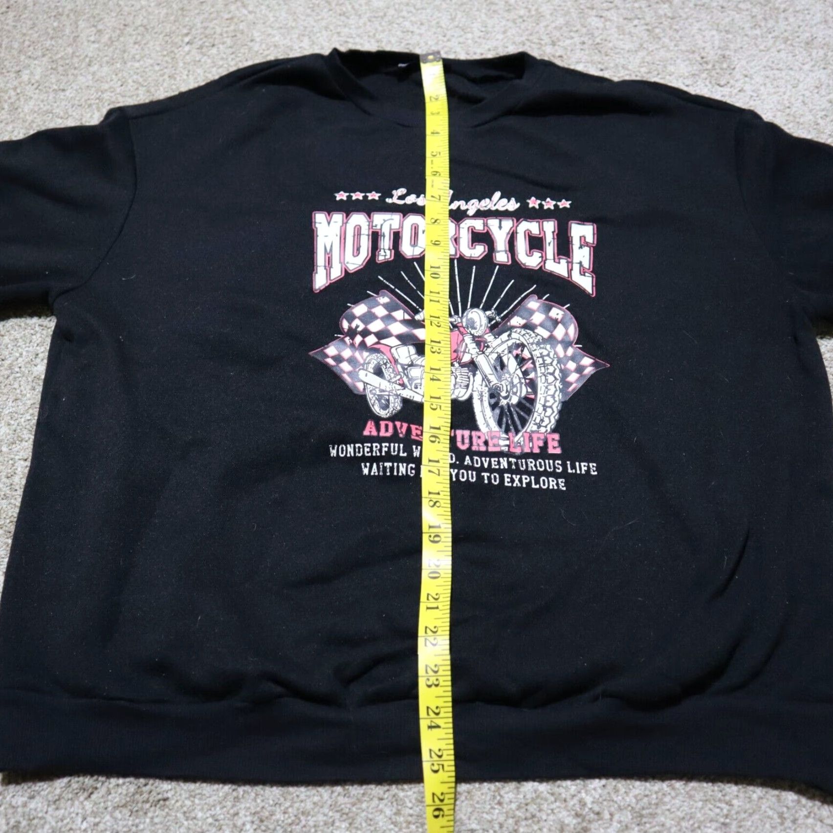 Shein SHEIN Hoodie Sweatshirt Los Angeles Motorcycle Club Unisex Adults XL Black Graphic Print 90s Theme Mens Womens Size US XL / EU 56 / 4 - 5 Thumbnail