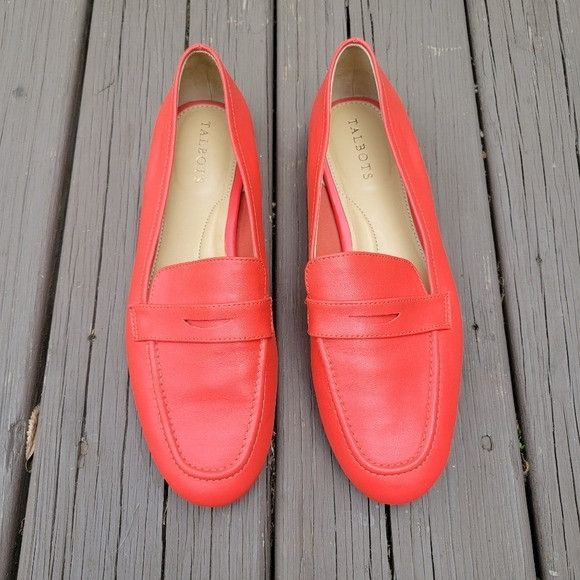 Talbots Talbots Jessie Red Nappa Leather Classic Penny Loafer Moc To Size US 9.5 / IT 39.5 - 5 Thumbnail