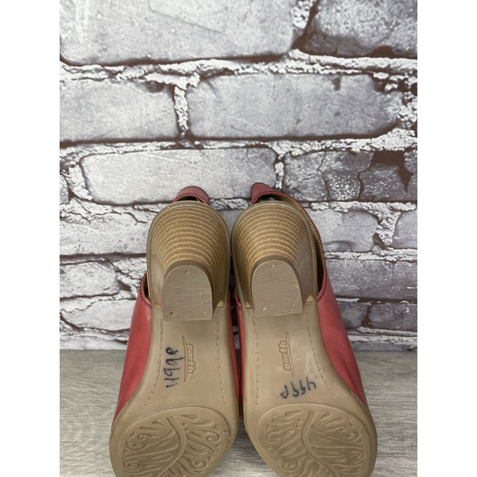 Other Earth Kristy Zip Up Peep Toe Red Leather Slingback Booties S Size US 8.5 / IT 38.5 - 16 Thumbnail