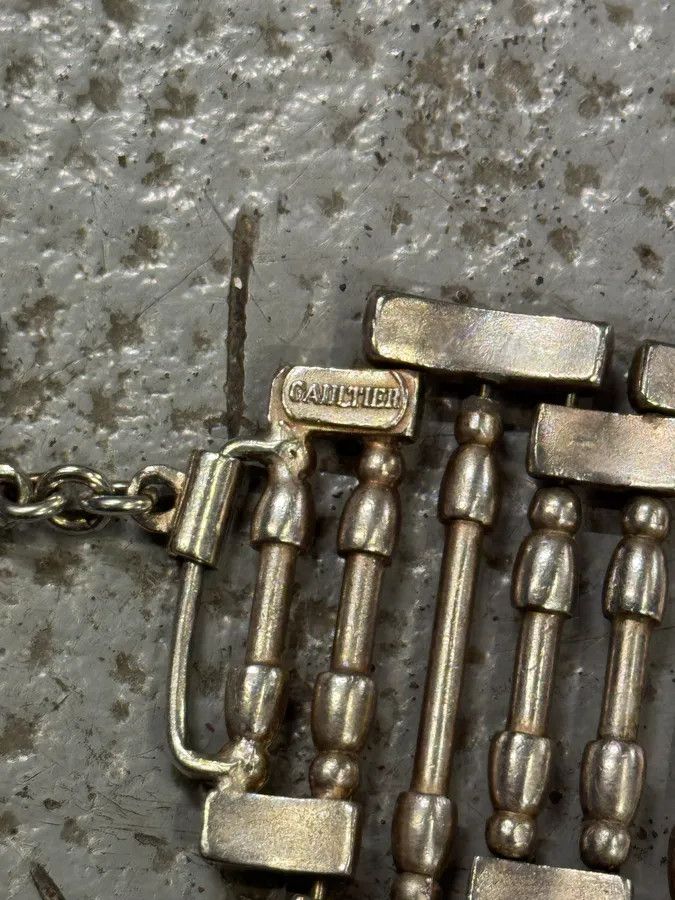 Jean Paul Gaultier 2000s Jean Paul Gaultier Roman Pillar Stainless Steel Bracelet Size ONE SIZE - 5 Thumbnail