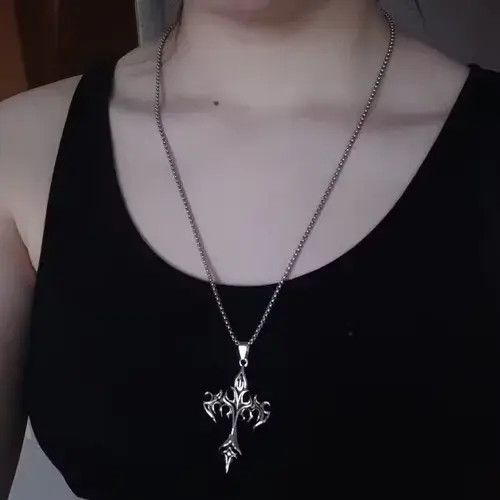 Other Flame Cross Pendant Necklace Size ONE SIZE - 4 Thumbnail