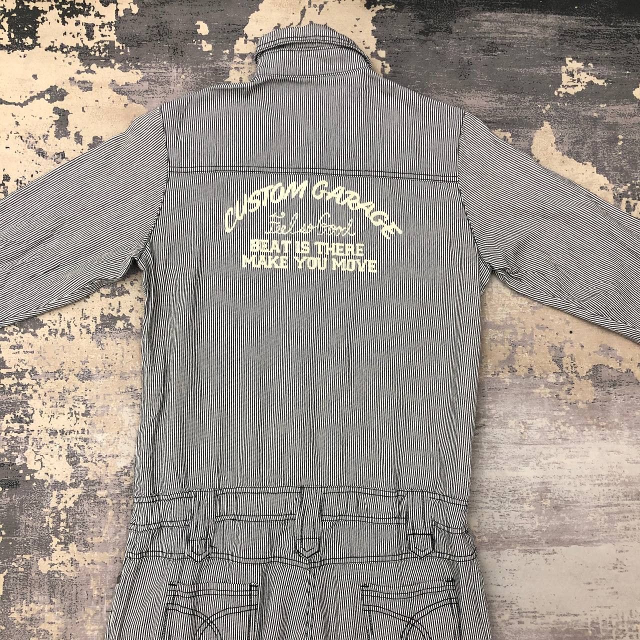 Japanese Brand P695 BEGUM X CUSTOM GARAGE HICKORY STRIPED COVERALLS Size US M / EU 48-50 / 2 - 5 Thumbnail