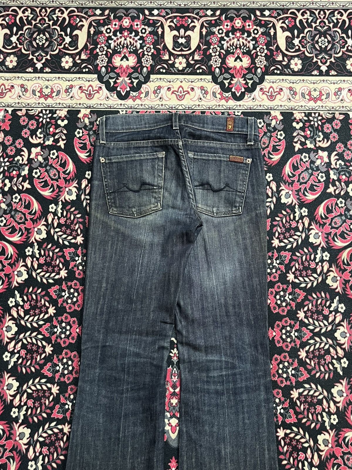 7 For All Mankind 7 For All Mankind Dark Blue Washed Flare Jeans Size 26" / US 2 / IT 38 - 6 Thumbnail