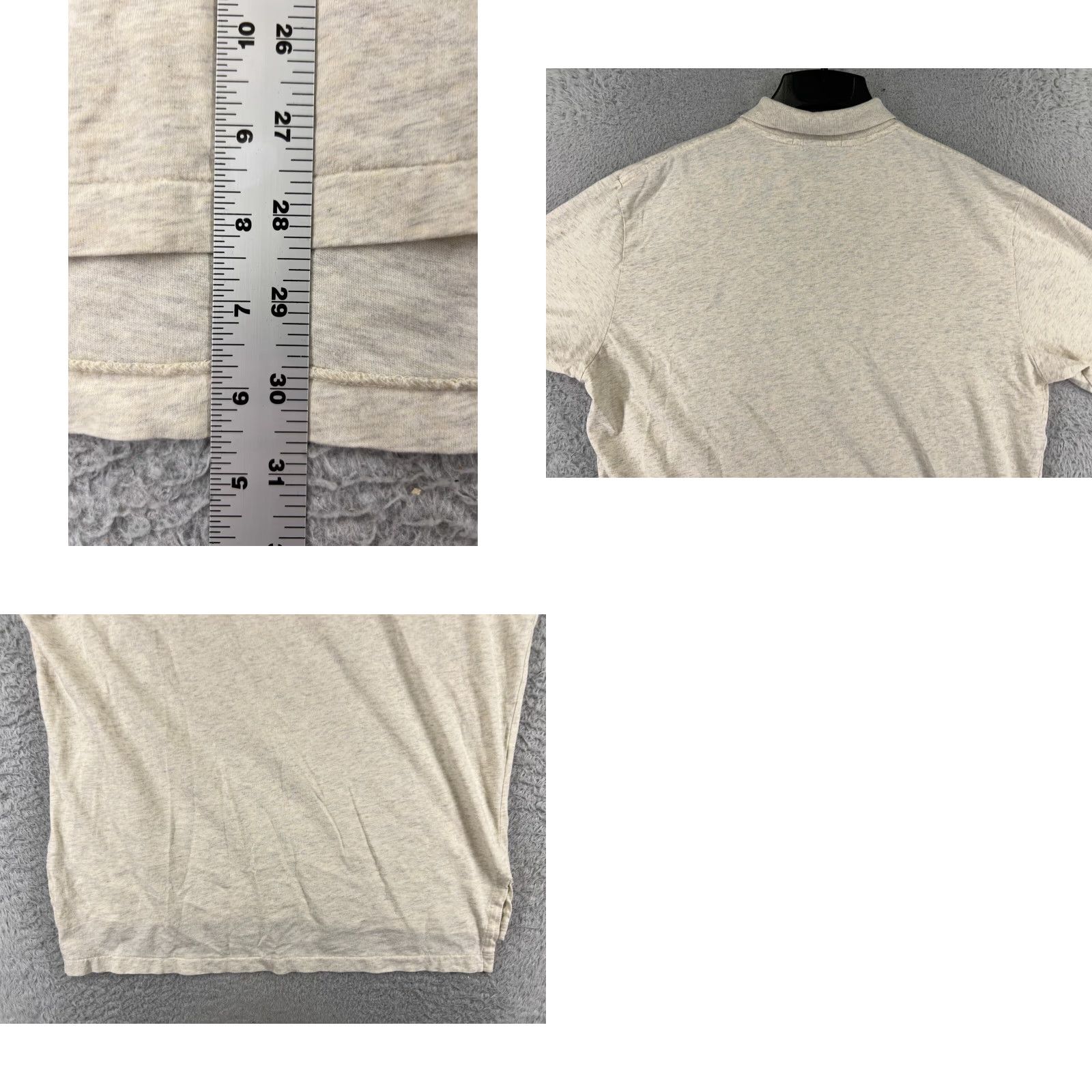 Ralph Lauren VTG Ralph Lauren Polo Shirt Mens Large Ivory 100% Cotton Short Sleeve Polo Shirt Golf Logo Embroidered Size US L / EU 52-54 / 3 - 9 Thumbnail