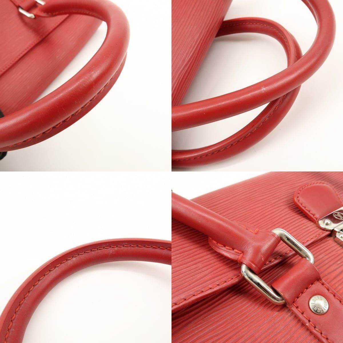 Louis Vuitton Louis Vuitton Epi Segur PM Satchel Red Size ONE SIZE - 4 Thumbnail