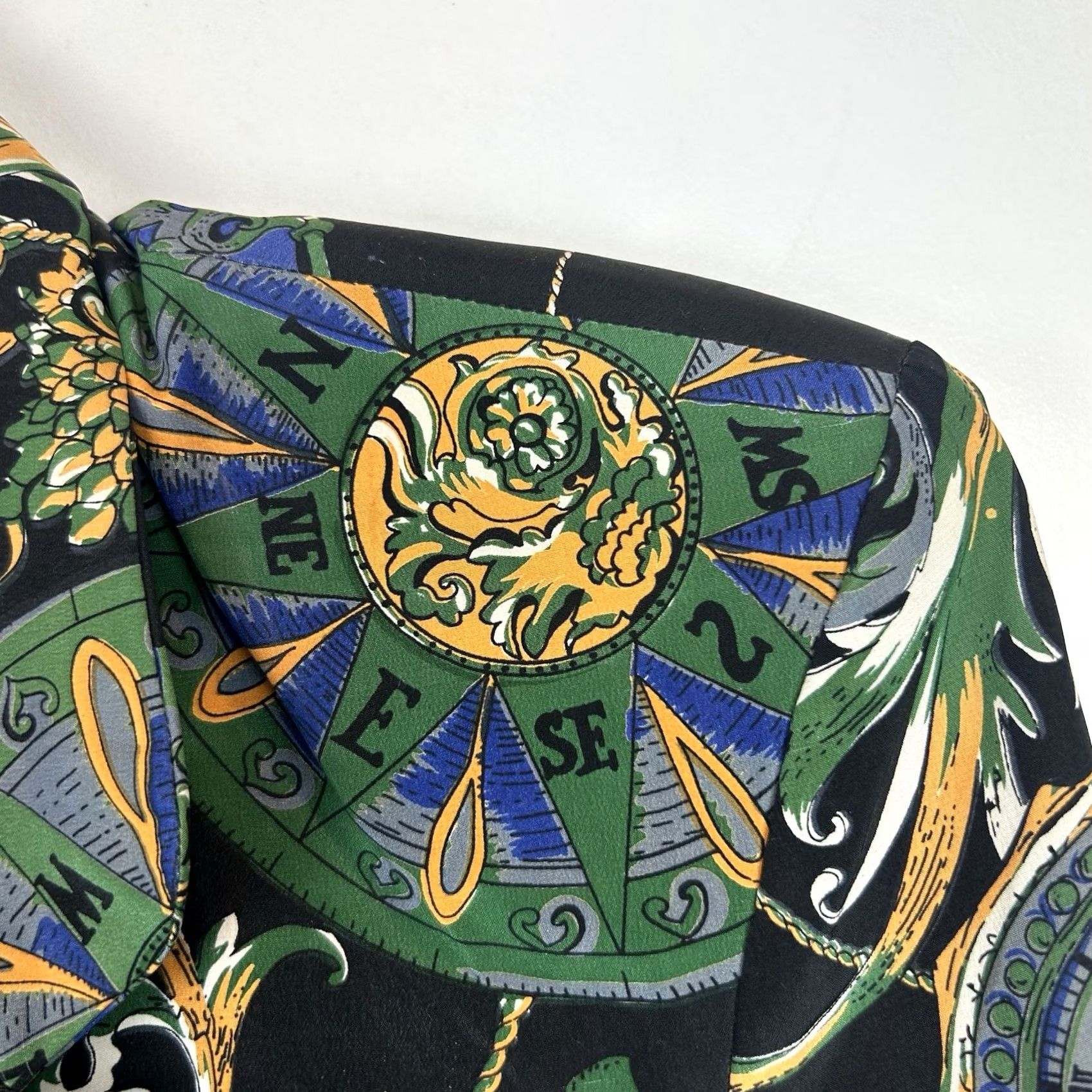 Vintage VINTAGE 80s Silk Blazer Womens Art to Wear Print Jacket Lux Novelty 10 Size L / US 10 / IT 46 - 6 Thumbnail