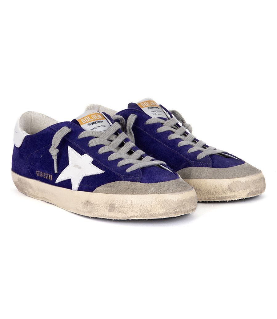 Golden Goose o1bcso1str0126 Distressed Leather Sneaker in Blue Size US 8 / EU 41 - 2 Thumbnail