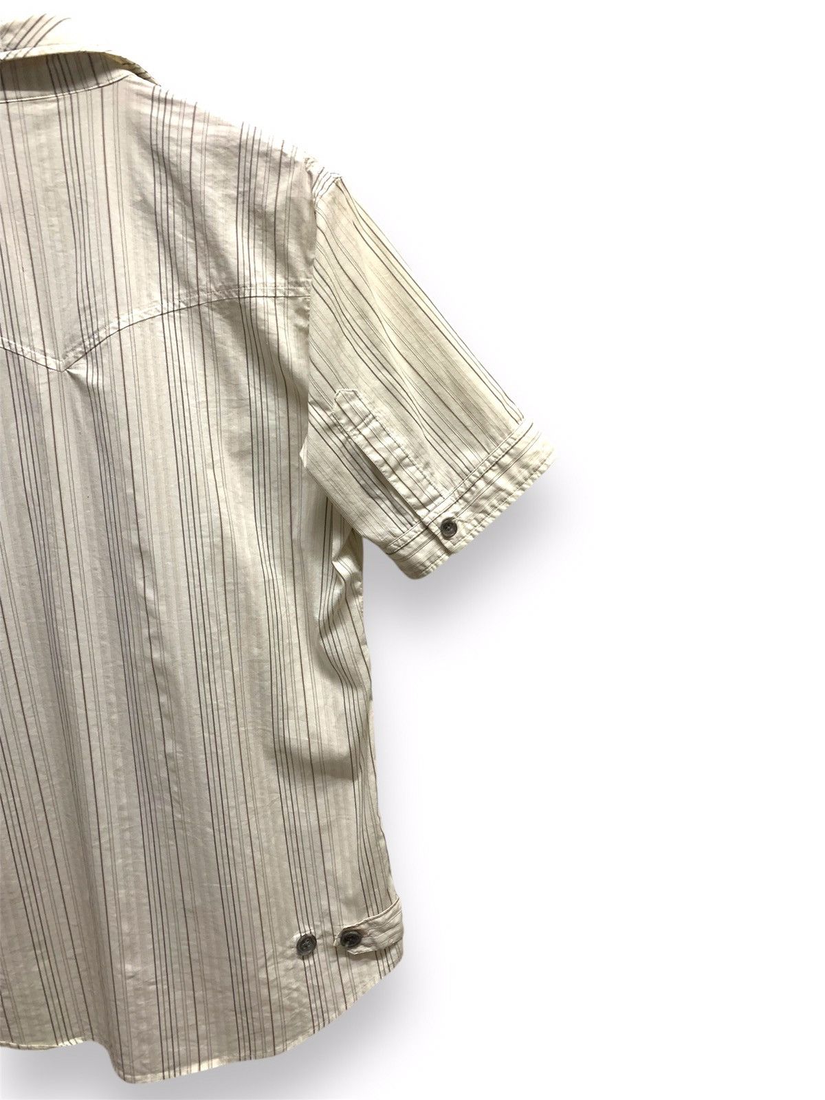 Japanese Brand Vintage PPFM Japanese Brand Stripe Zip-Up Short Sleeve Shirt Size US M / EU 48-50 / 2 - 10 Thumbnail