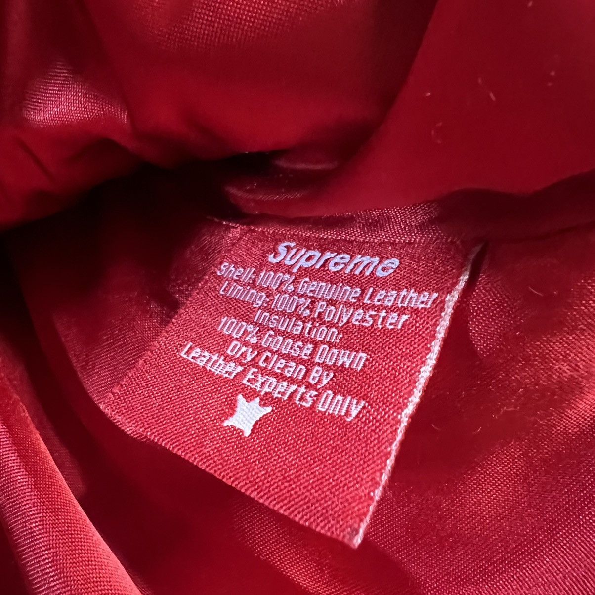 Supreme Supreme FW05 Leather Down Puffer Jacket Red Fur Trim Vintage Size US M / EU 48-50 / 2 - 12 Thumbnail