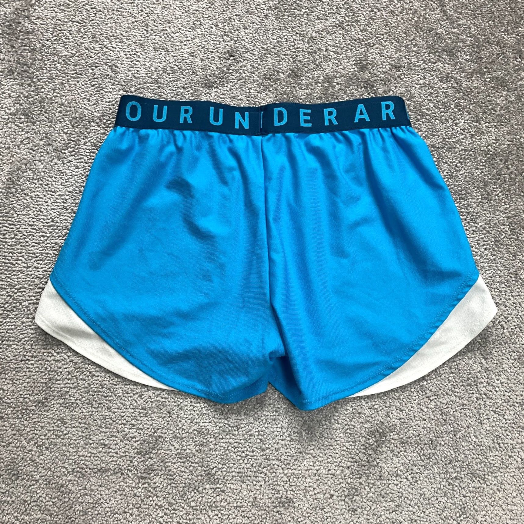 Under Armour Under Armour Loose Active Shorts Womens S/M Blue Elastic Athletic Running 27x3 Size 28" / US 6 / IT 42 - 2 Thumbnail