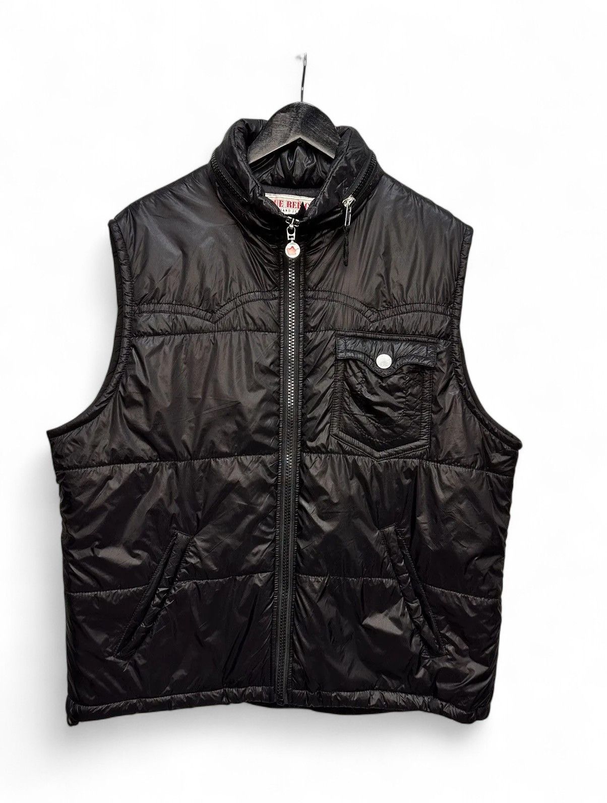Vintage True Religion black denim vest y2k streetwear vintage style Size US XL / EU 56 / 4 - 2 Thumbnail