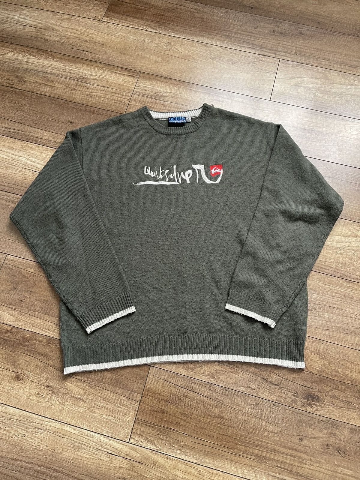 Quiksilver Quiksilver Vintage Knit Surf Sweater Big Logo 90s Size US XL / EU 56 / 4 - 2 Thumbnail
