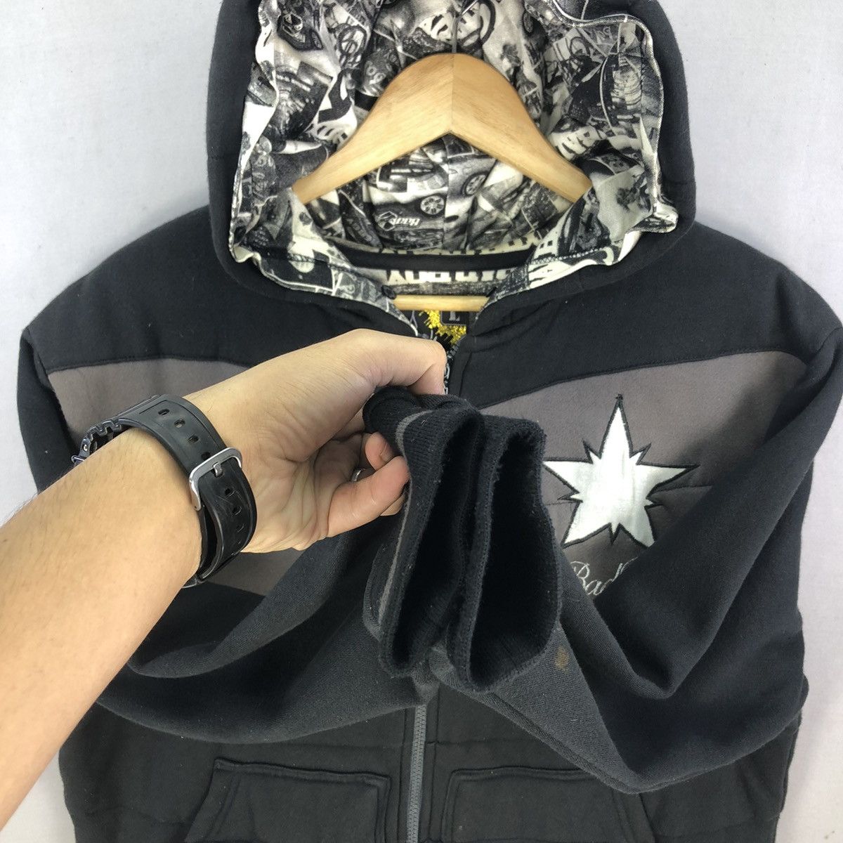 Japanese Brand Vintage Y2K Badboy Black And White Graphic Lining Jacket Size US M / EU 48-50 / 2 - 12 Thumbnail