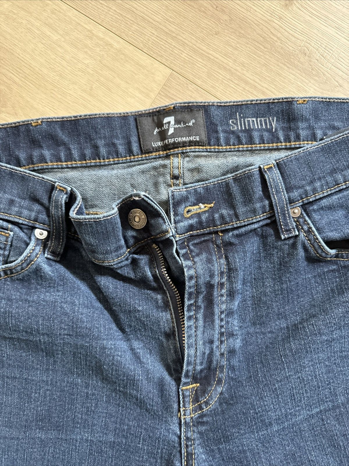 7 For All Mankind Seven For All Mankind Slimmy Jeans Men's 38 Blue Stretch Size US 38 / EU 54 - 3 Thumbnail