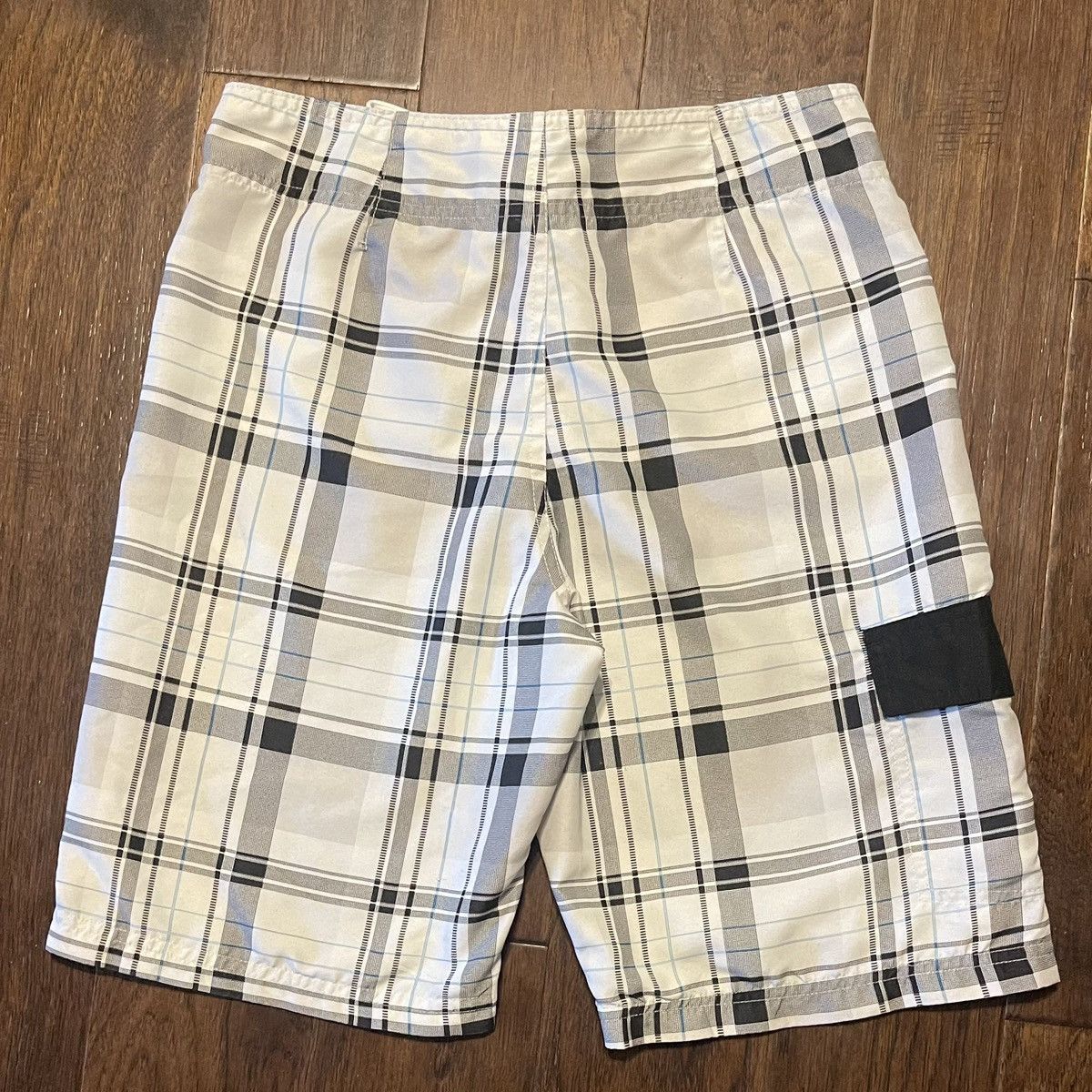 Carbon Carbon Plaid Cargo Swim Board Shorts Pockets Size US 28 / EU 44 - 3 Thumbnail
