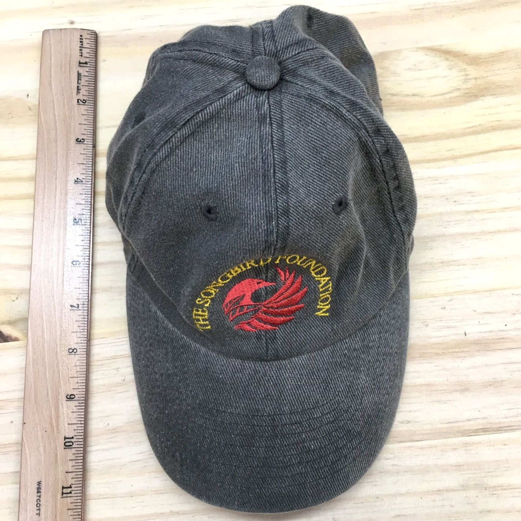 Vintage Fahrenheit The Songbird Foundation Baseball Cap Hat Mens Gray One Size Cotton Curved Bill Size ONE SIZE - 3 Thumbnail